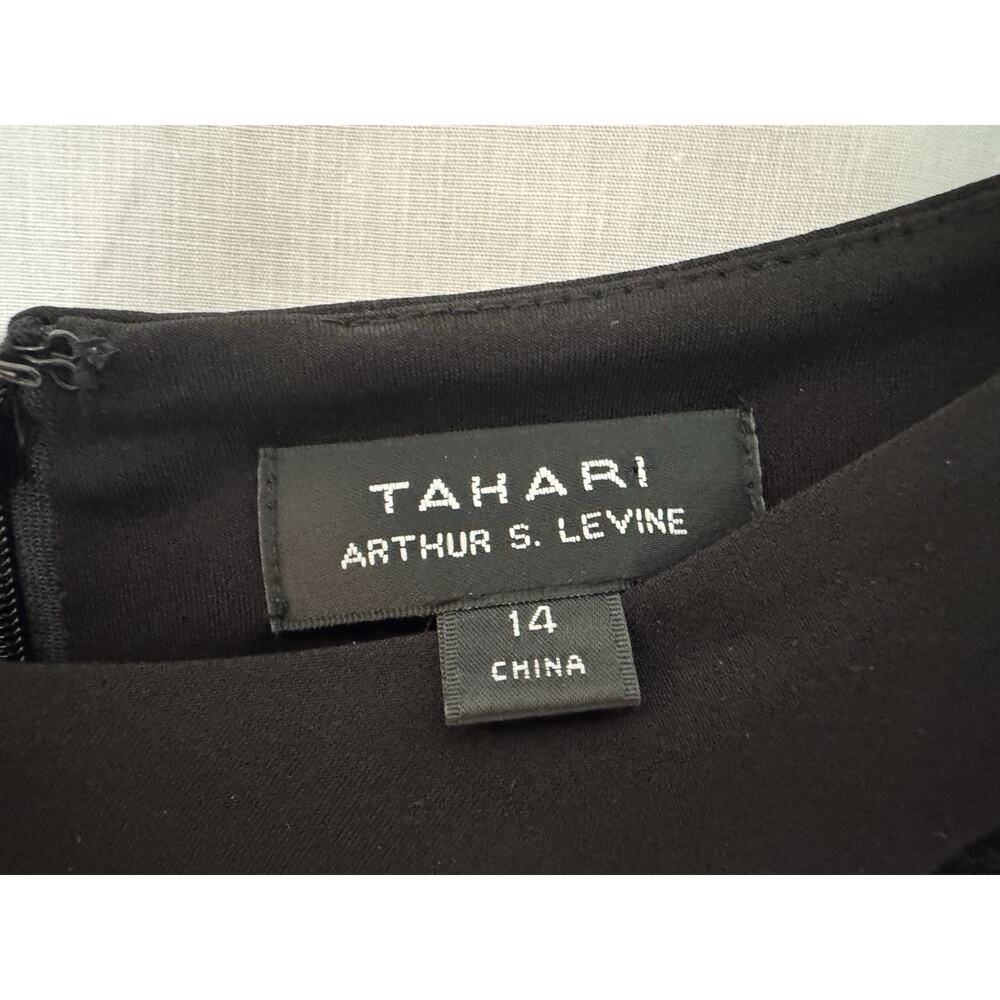 Black Tahari Cocktail Dress Size 14 - Picture 2 of 7
